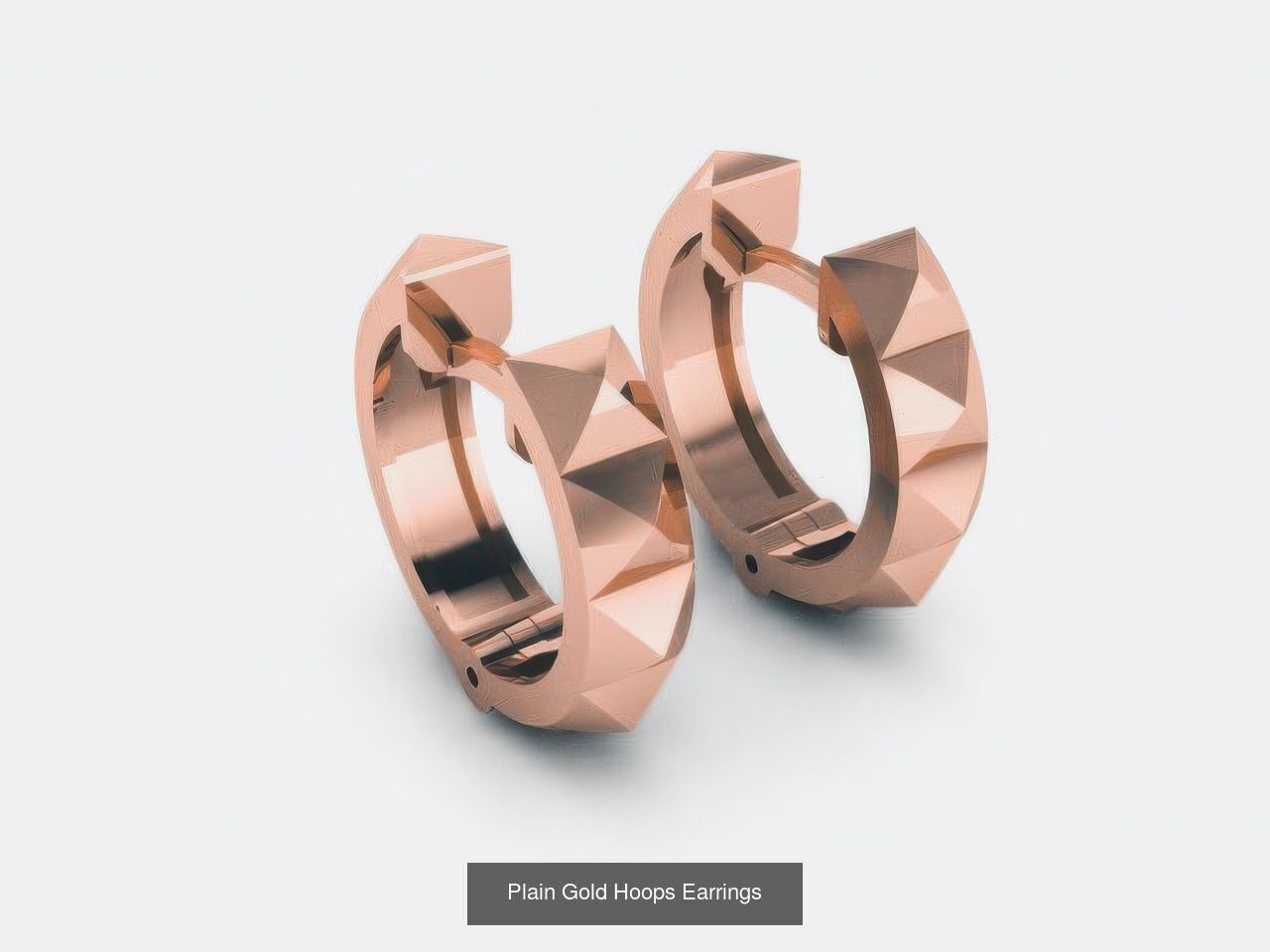 42 Diamond Hoops Earrings 3D print model 3D Model Collection_7