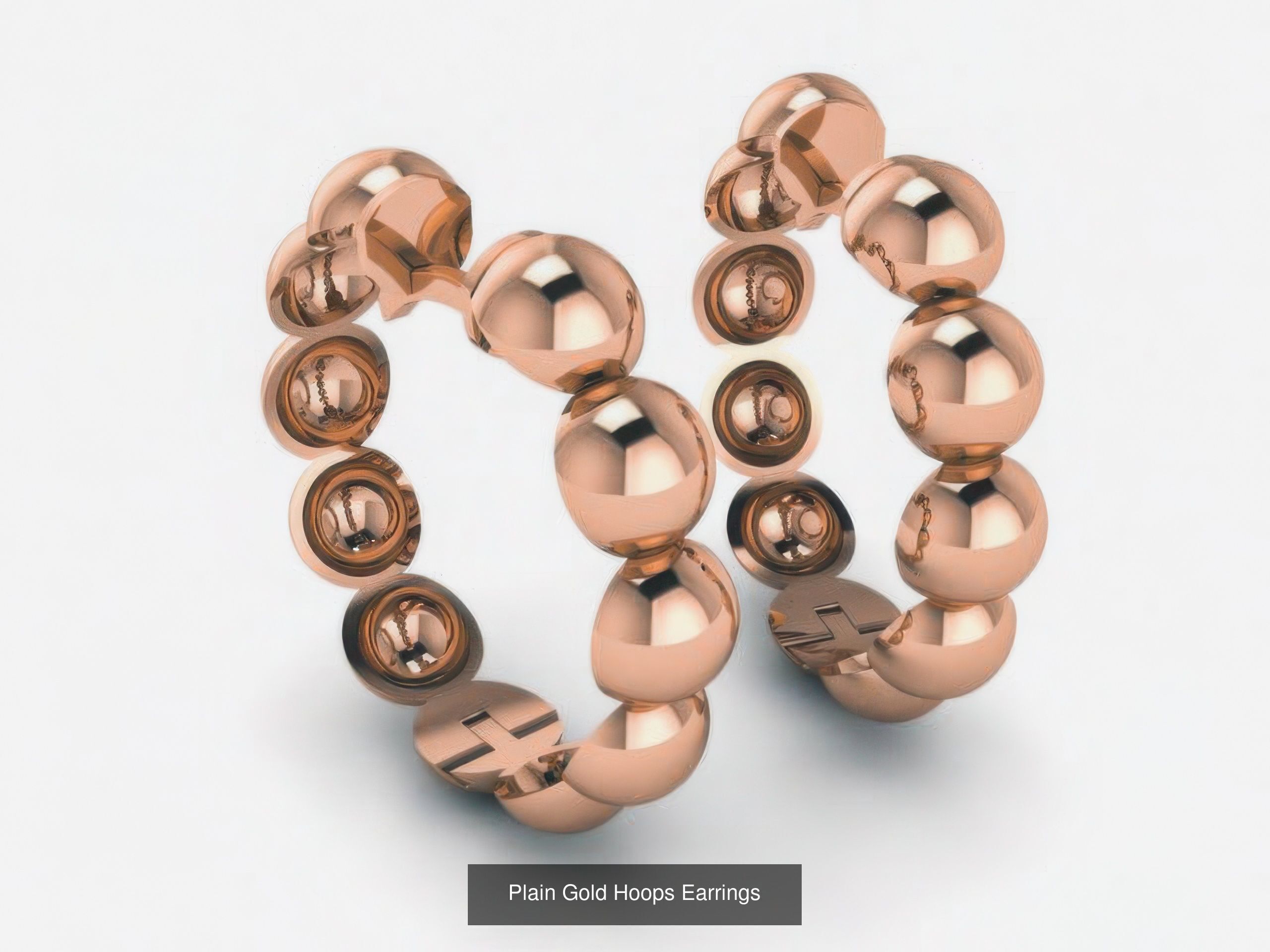 42 Diamond Hoops Earrings 3D print model 3D Model Collection_11