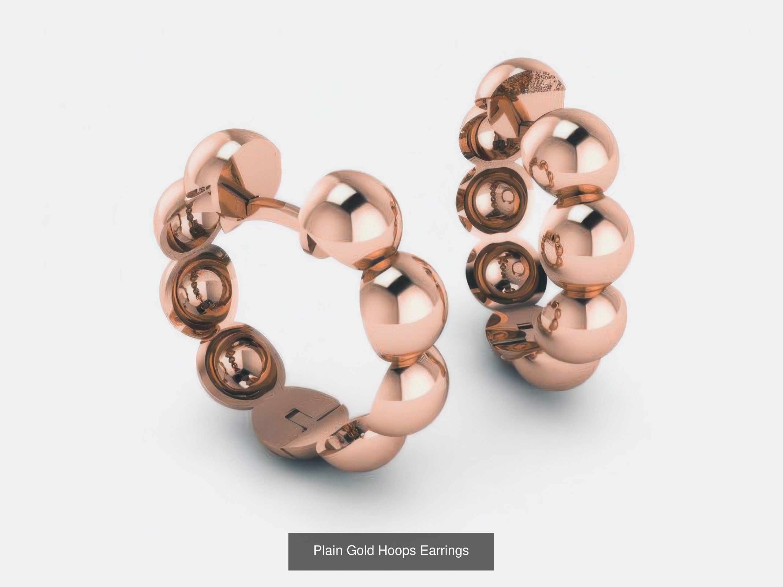 42 Diamond Hoops Earrings 3D print model 3D Model Collection_31
