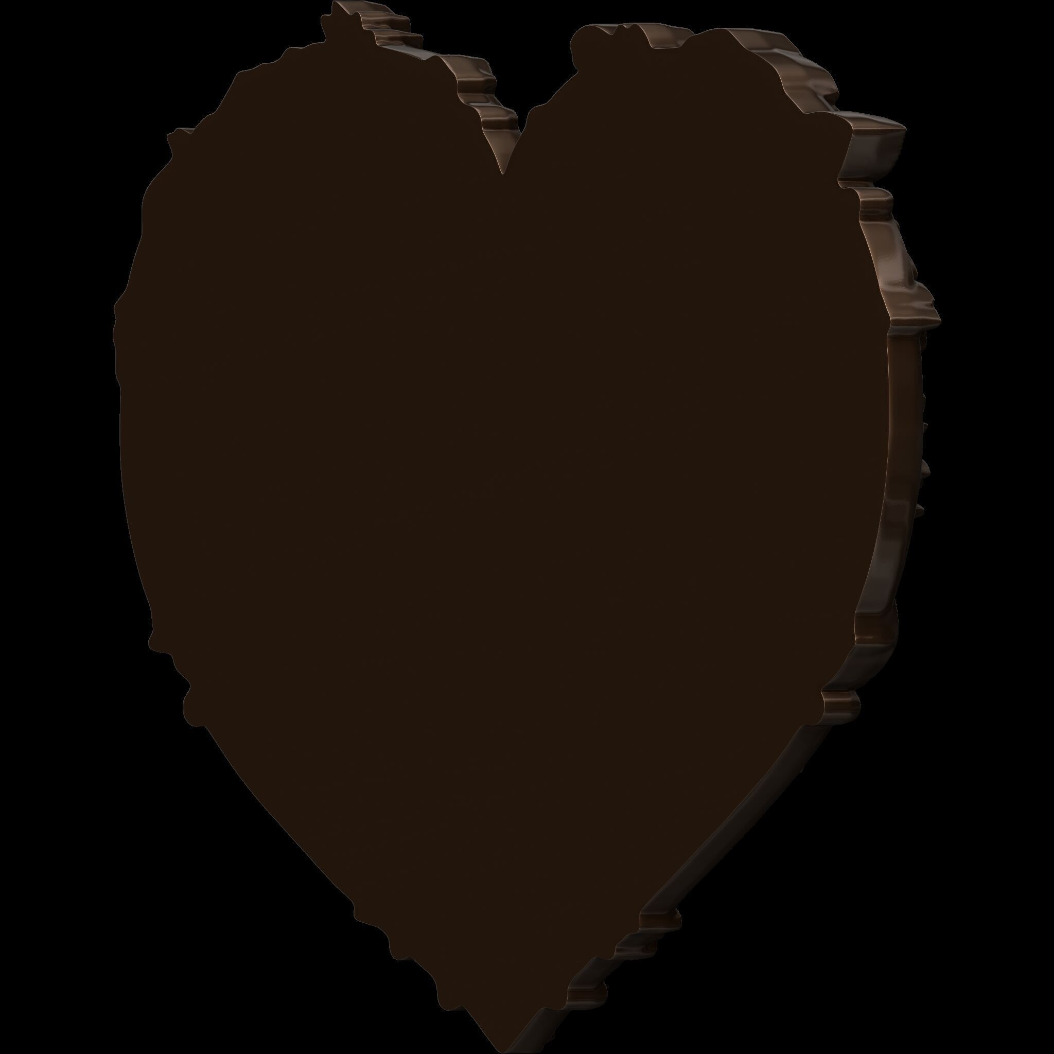 Romantic Heart of Roses Relief No2 STL file for 3d print or CNC 3D print model_3