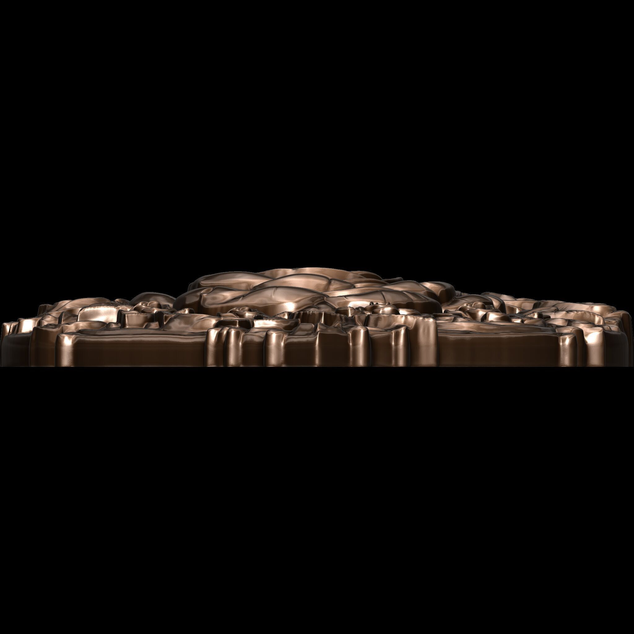 Romantic Heart of Roses Relief No2 STL file for 3d print or CNC 3D print model_5