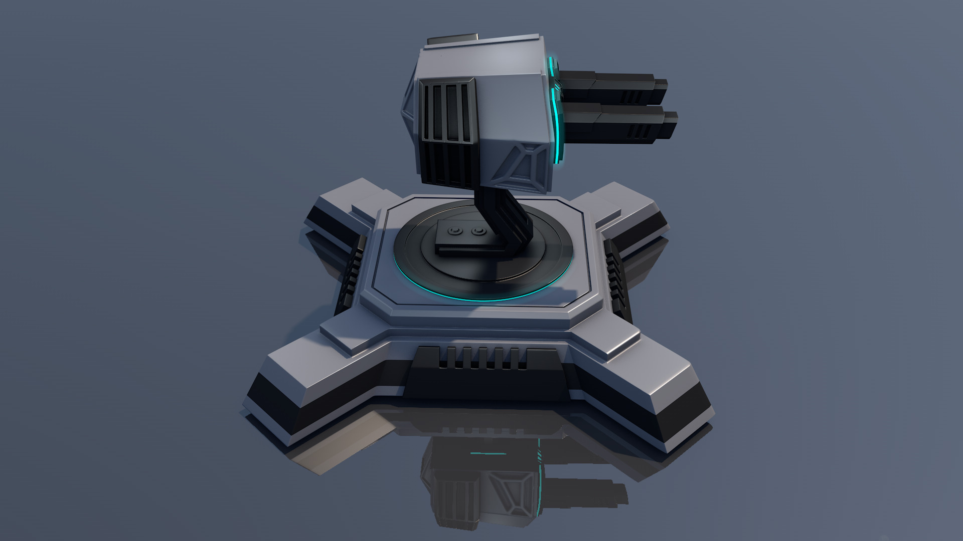 Machine Gun 3D model_6