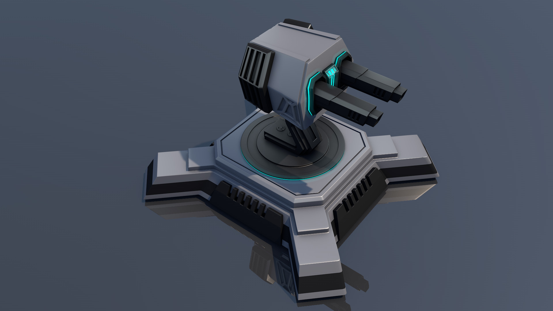 Machine Gun 3D model_7