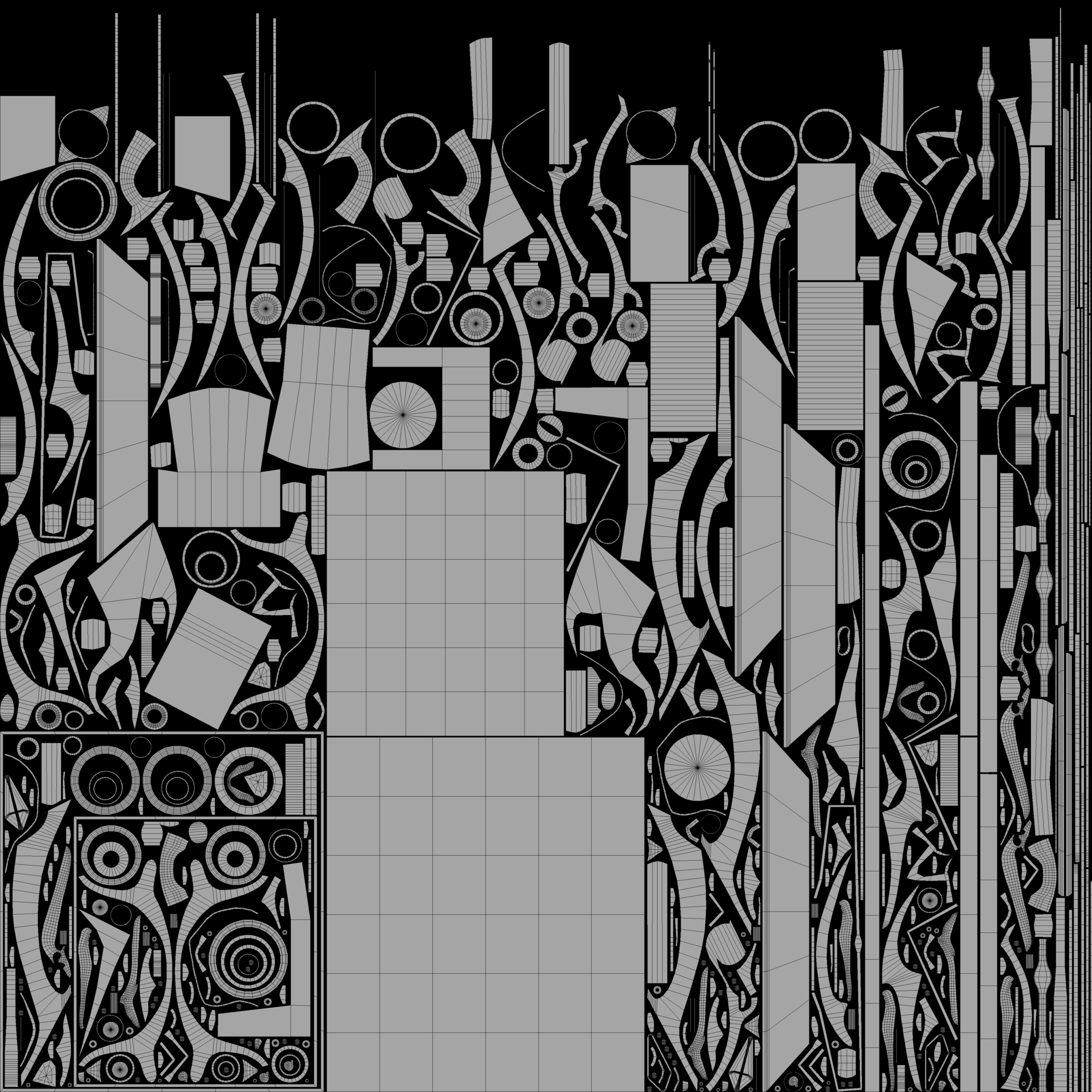 Fantasy Throne Low-poly 3D model_13