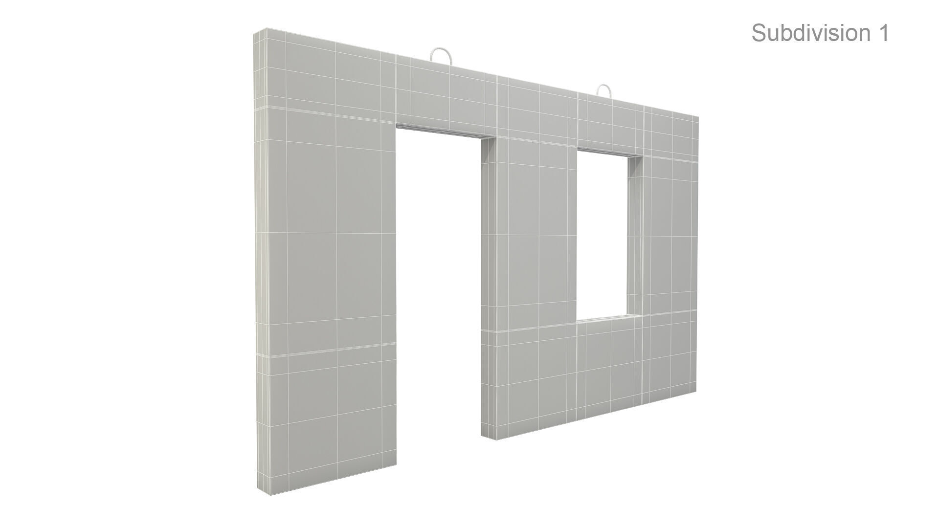 Concrete Wall Facade 3D model_10
