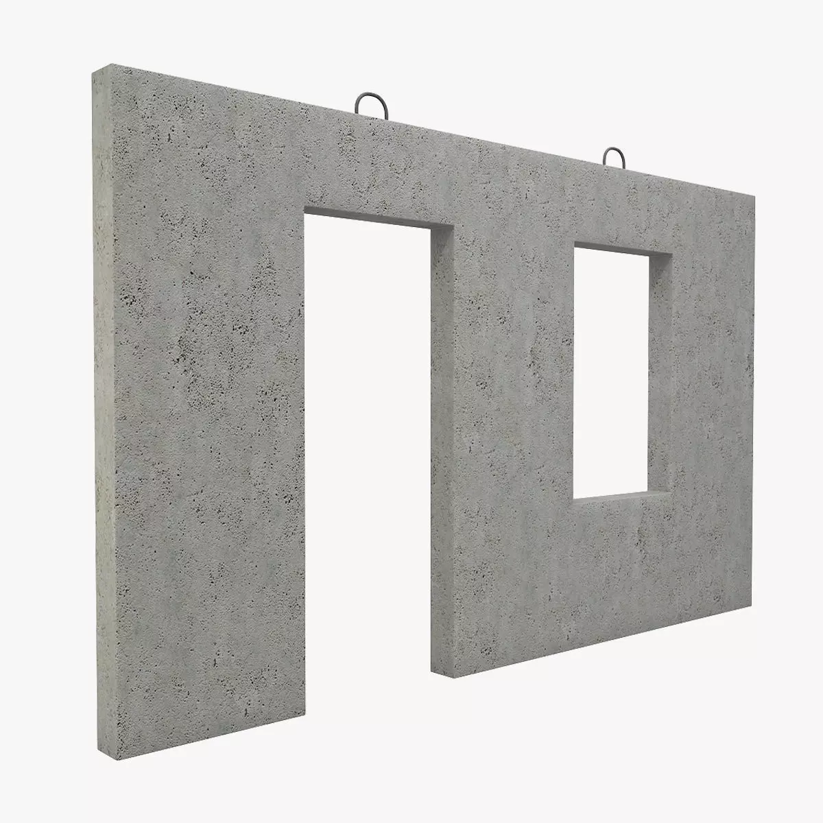 Concrete Wall Facade 3D model_0
