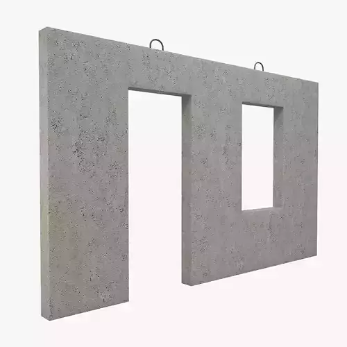 Concrete Wall Facade 3D model
