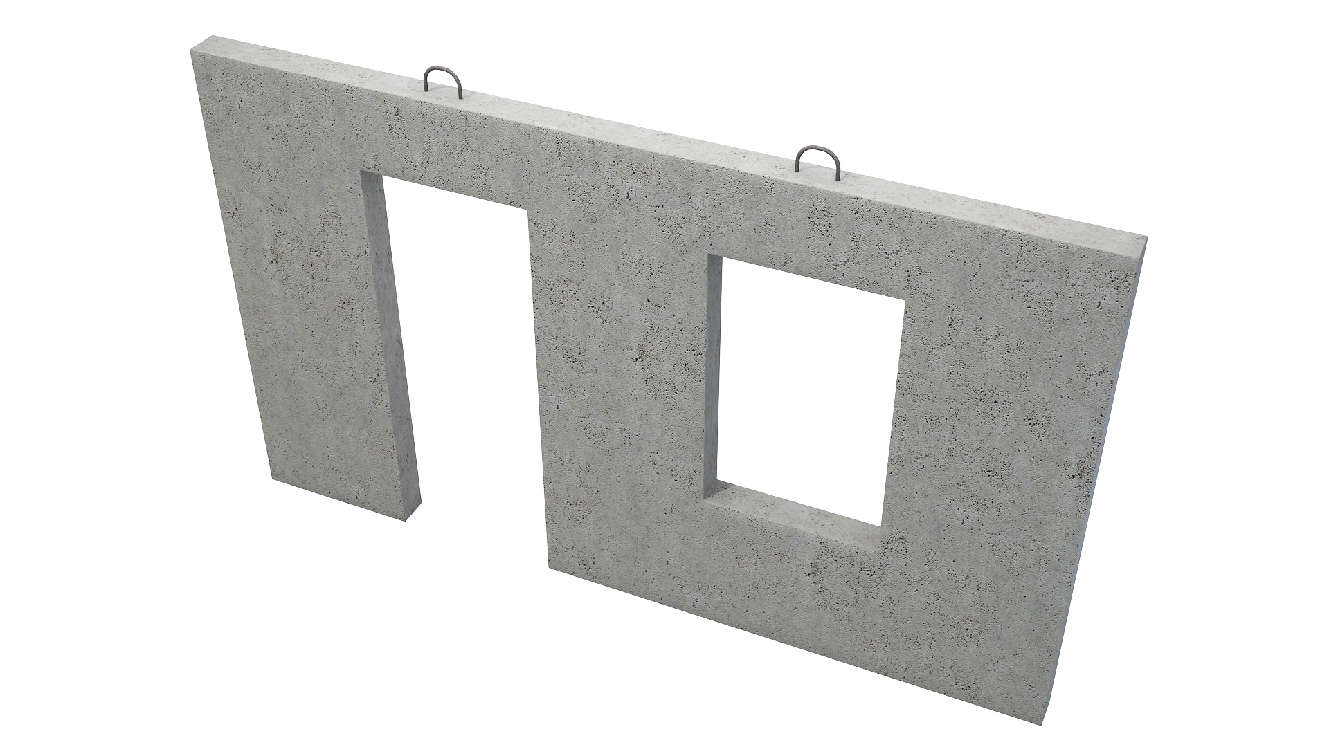 Concrete Wall Facade 3D model_5