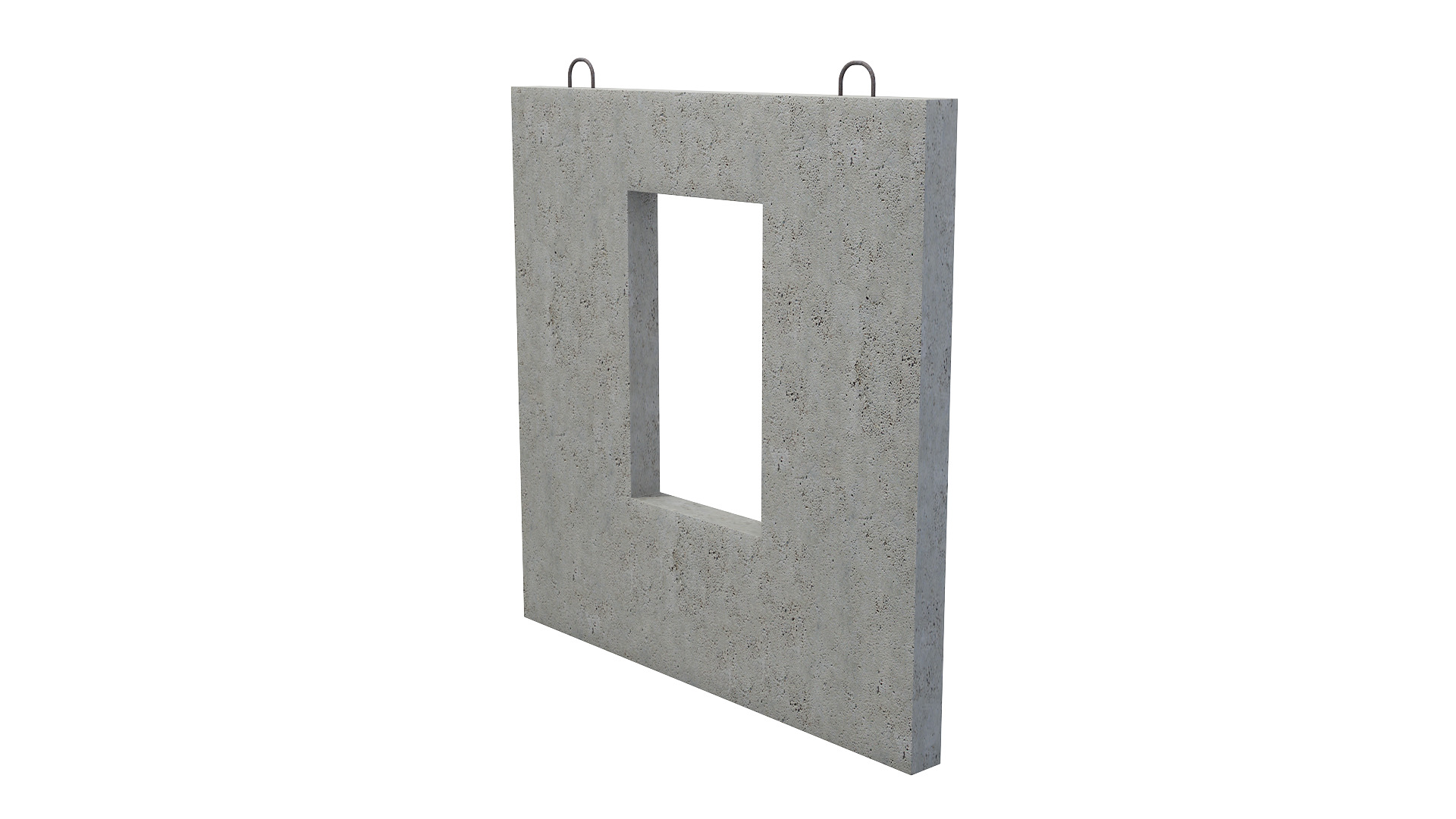Concrete Wall with Windows 2 3D model_5