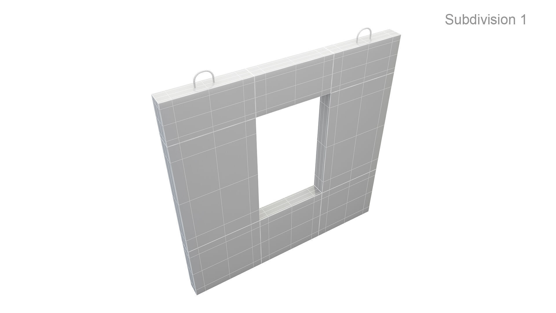 Concrete Wall with Windows 2 3D model_11