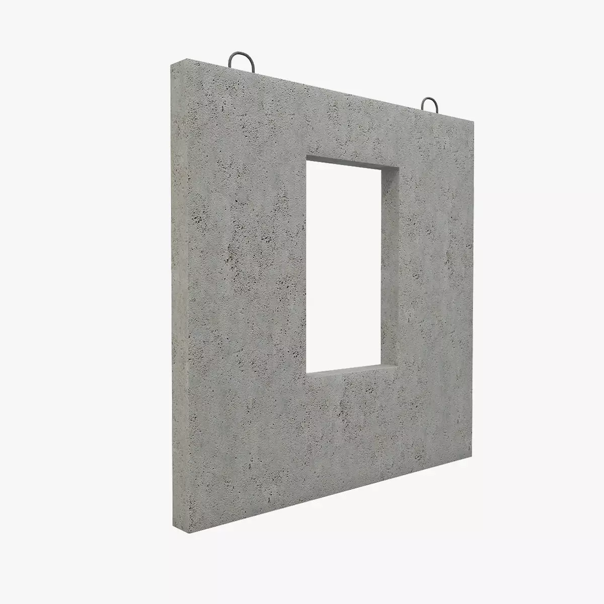 Concrete Wall with Windows 2 3D model_0