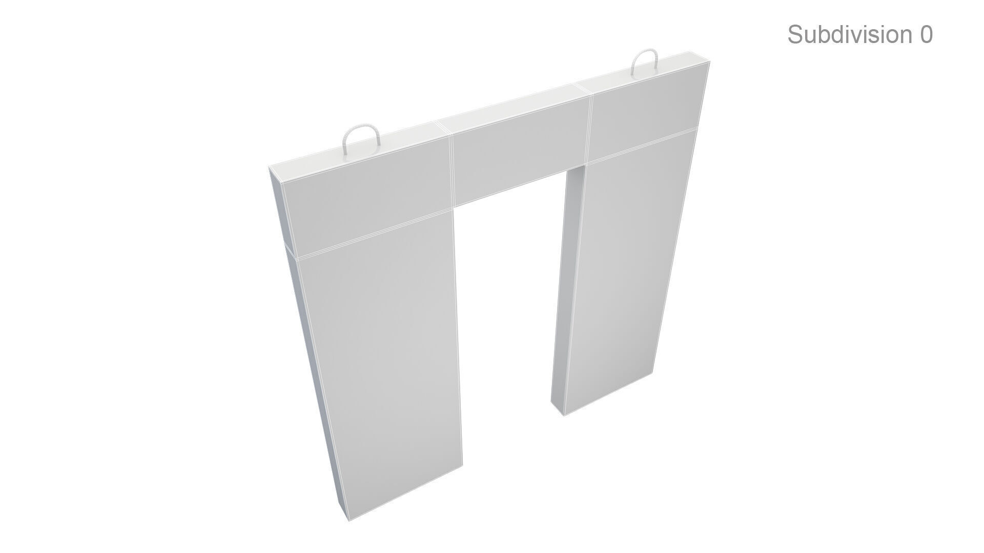 Concrete Wall Facade 3D model_8