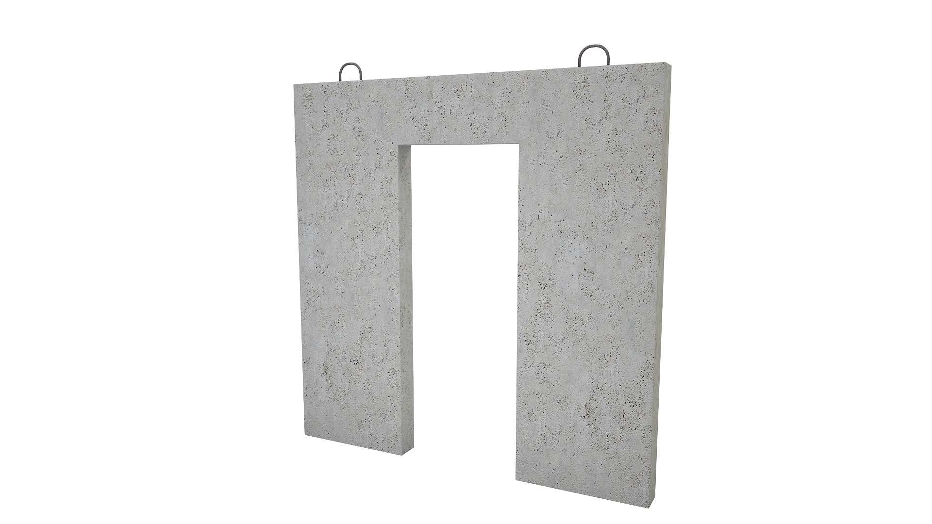 Concrete Wall Facade 3D model_1