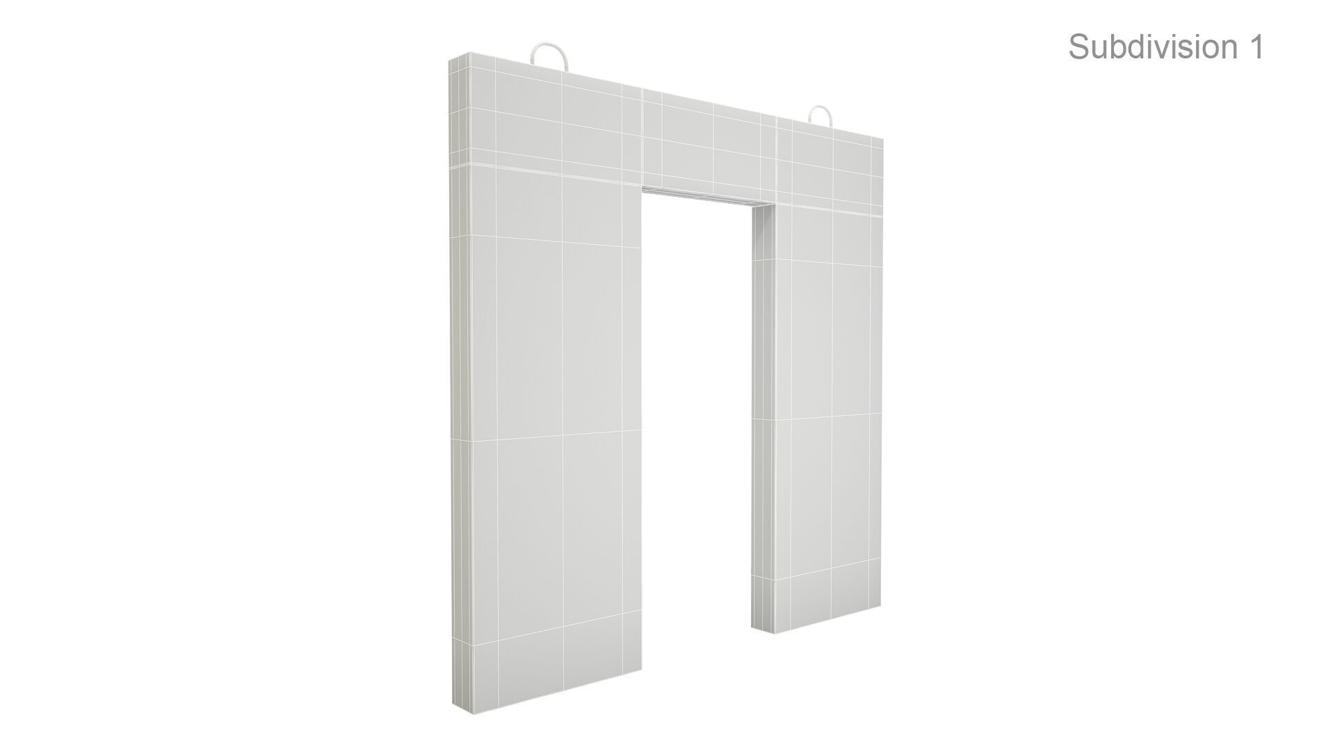 Concrete Wall Facade 3D model_10