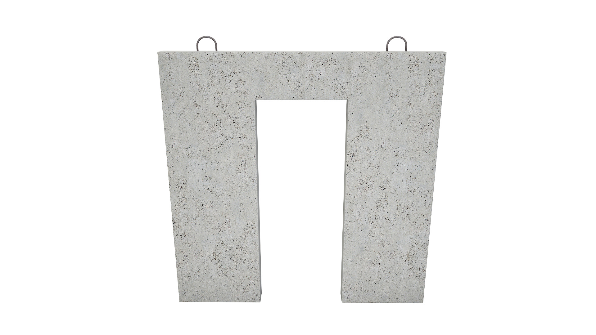 Concrete Wall Facade 3D model_2