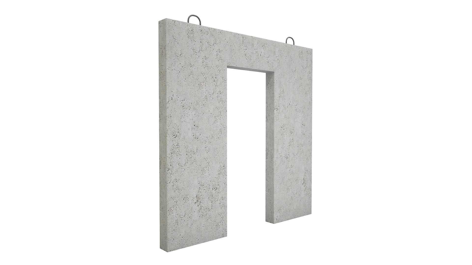 Concrete Wall Facade 3D model_3