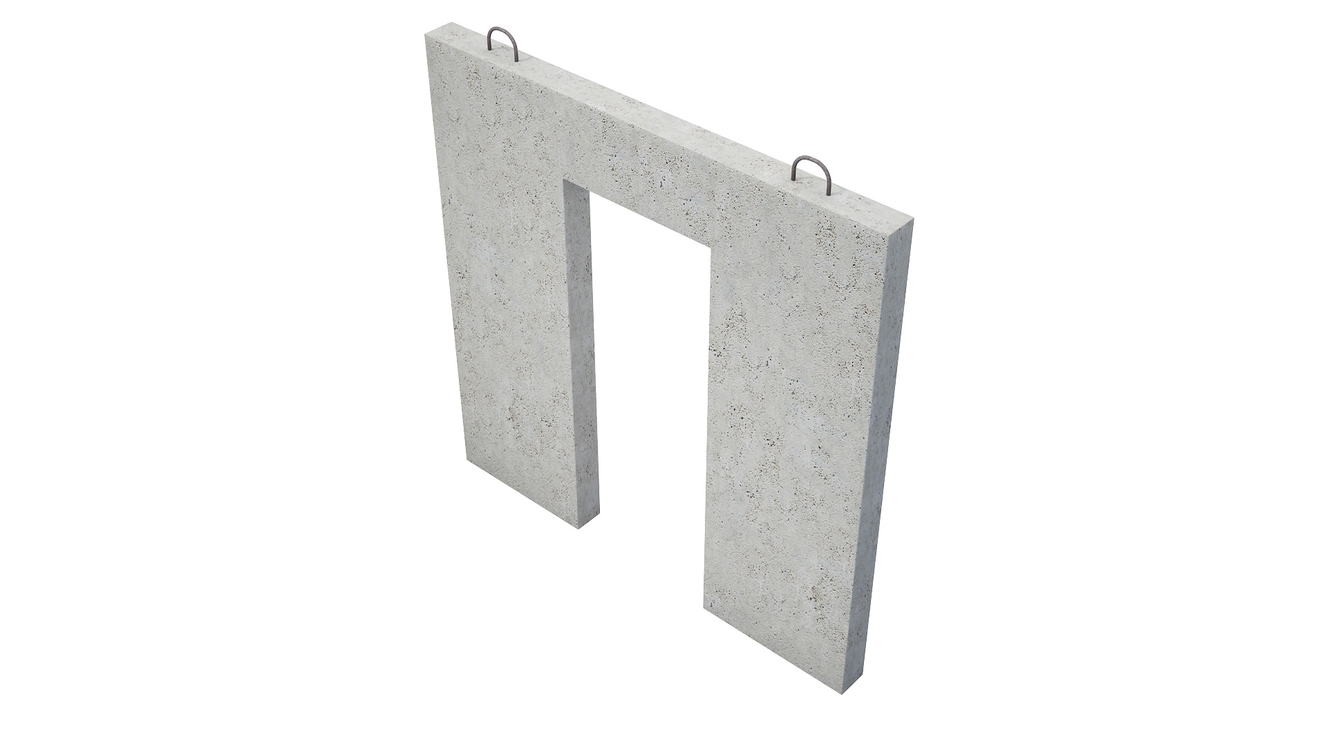 Concrete Wall Facade 3D model_5