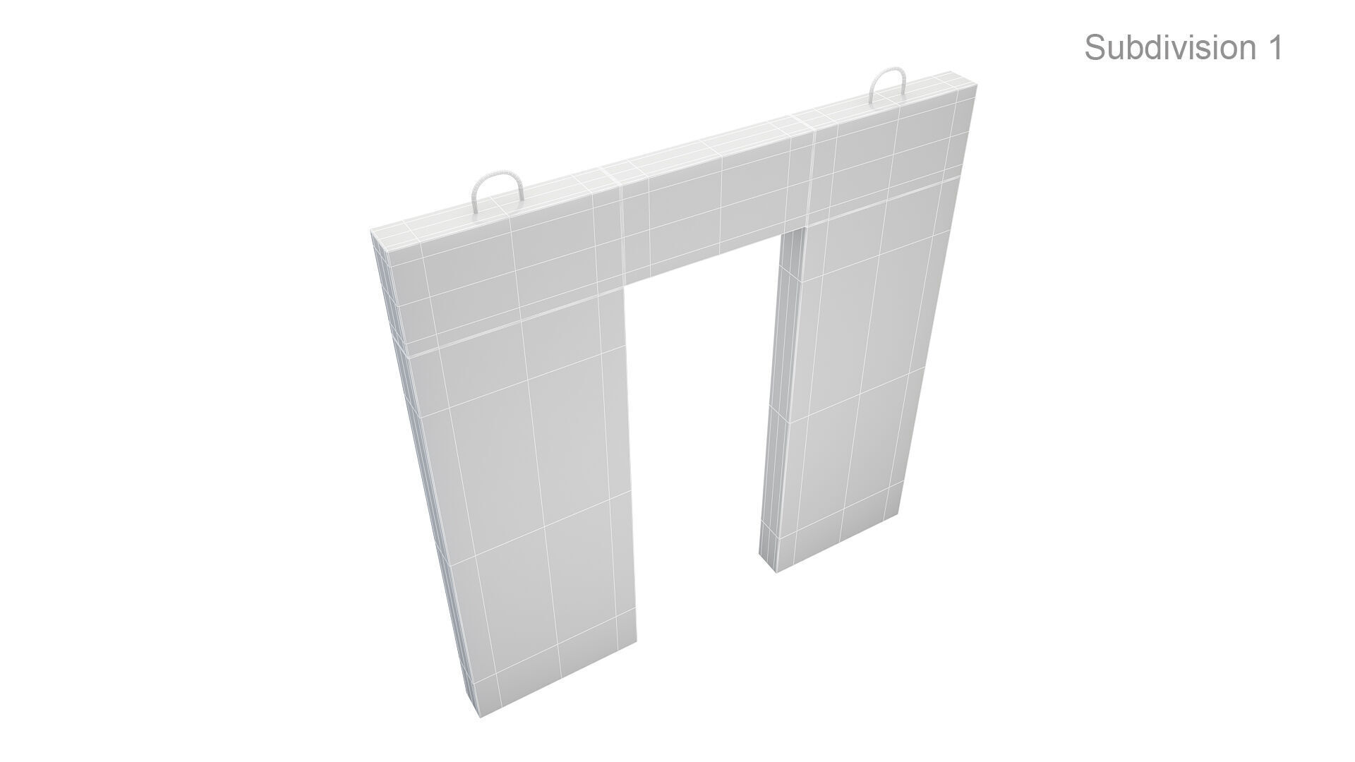 Concrete Wall Facade 3D model_11