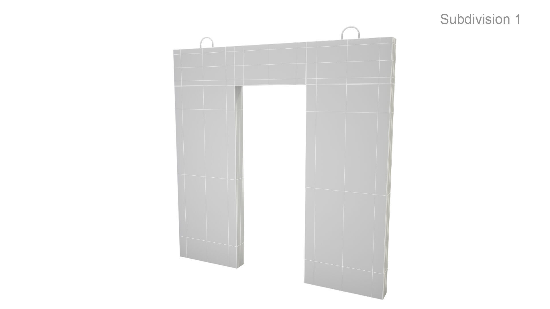 Concrete Wall Facade 3D model_9