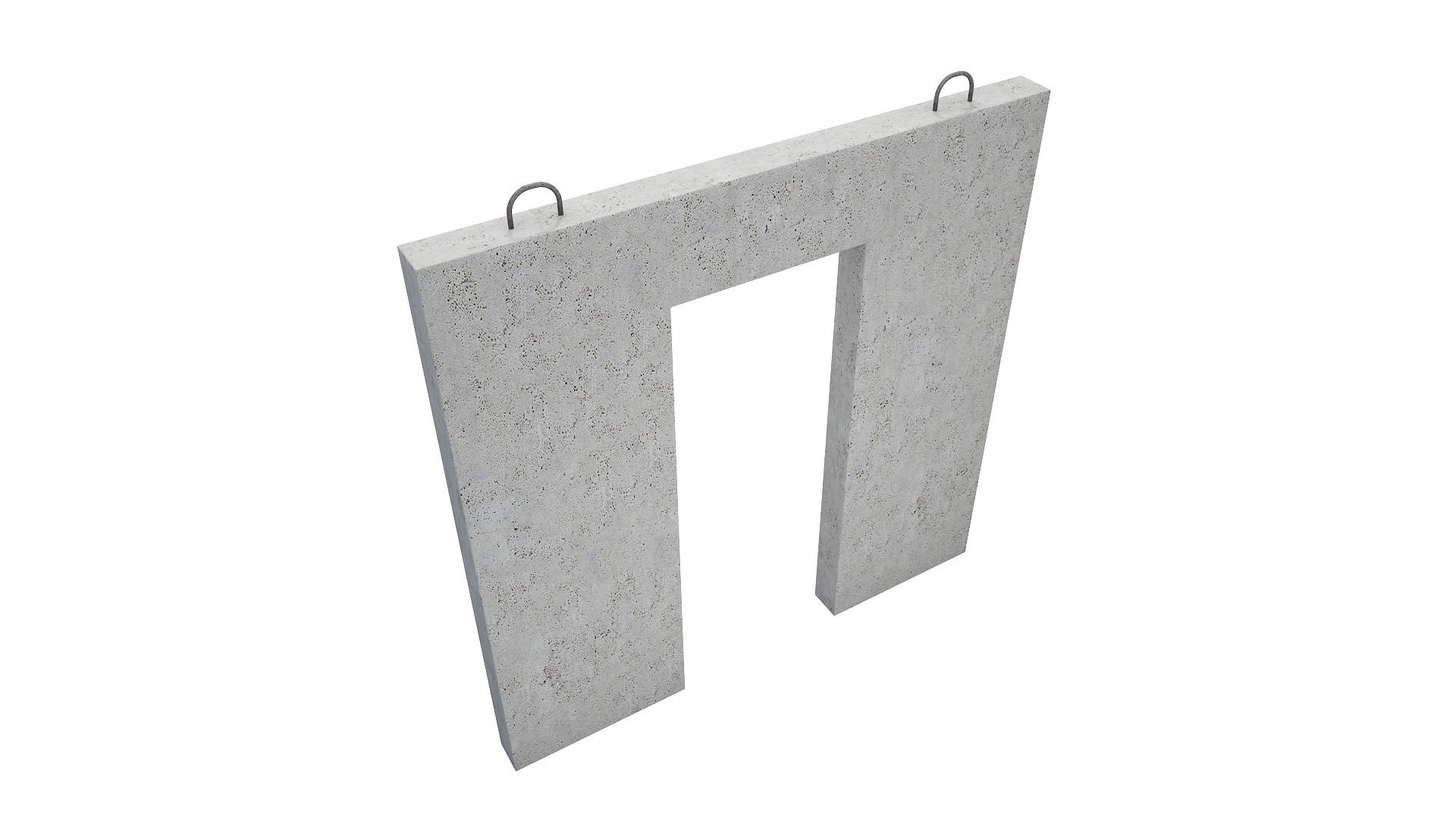 Concrete Wall Facade 3D model_4