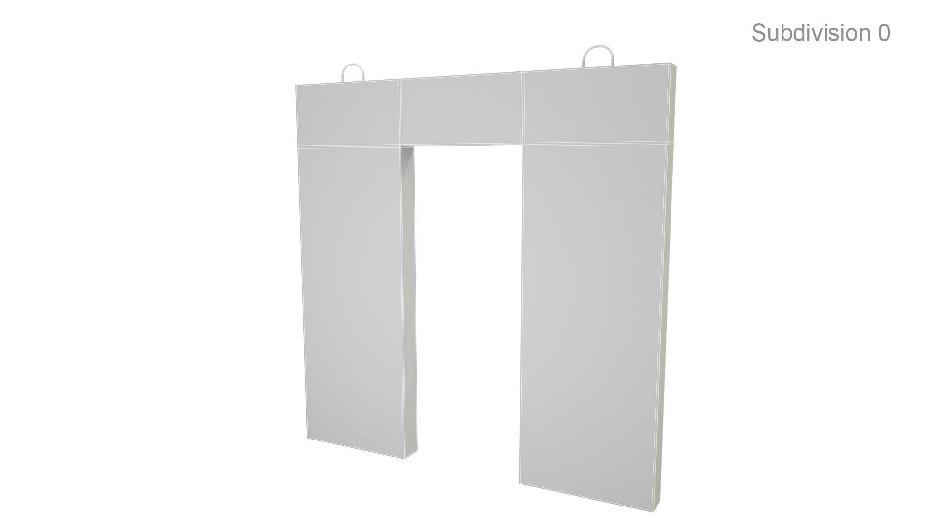 Concrete Wall Facade 3D model_6