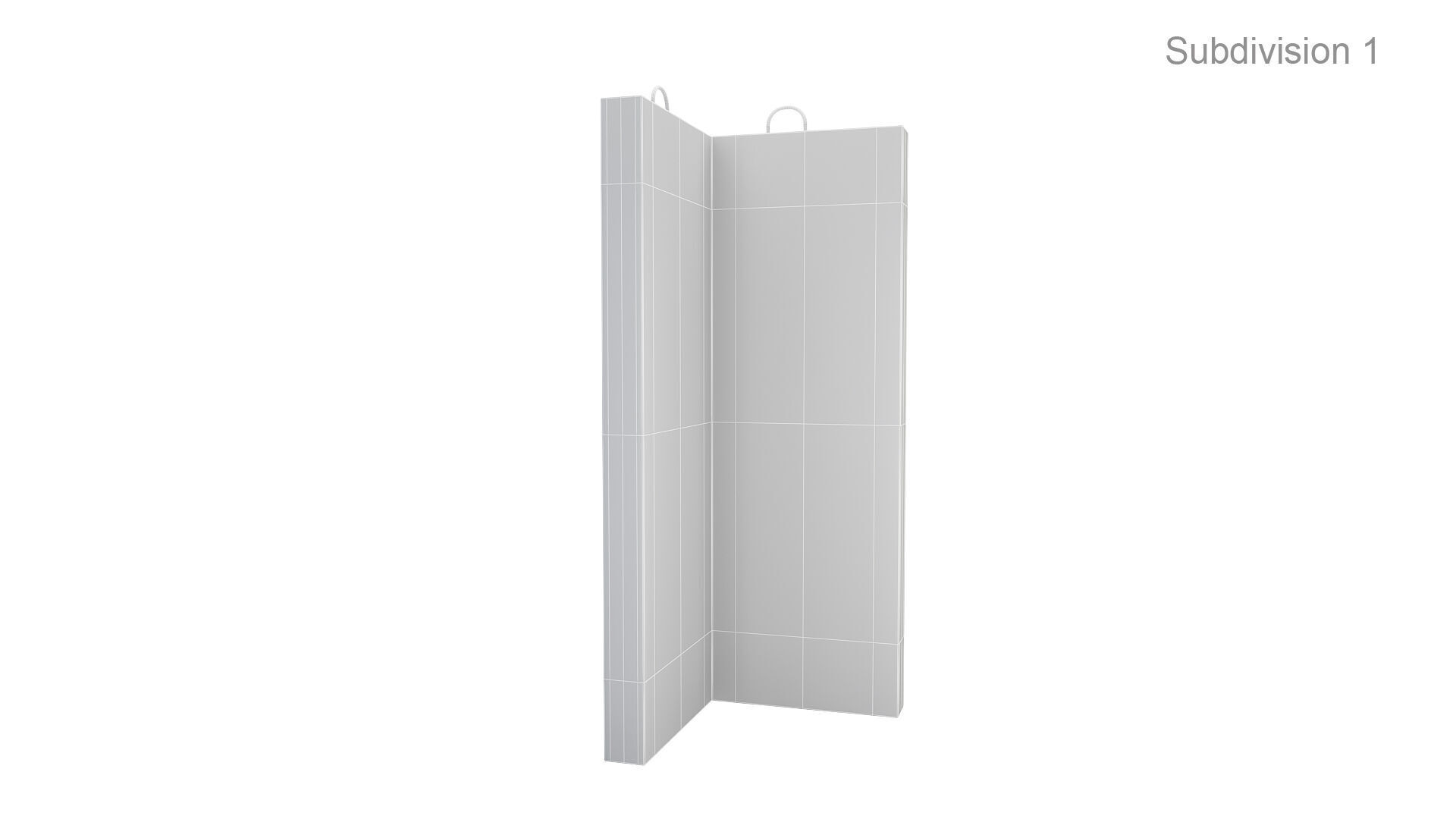 Concrete Corner Wall 3D model_9