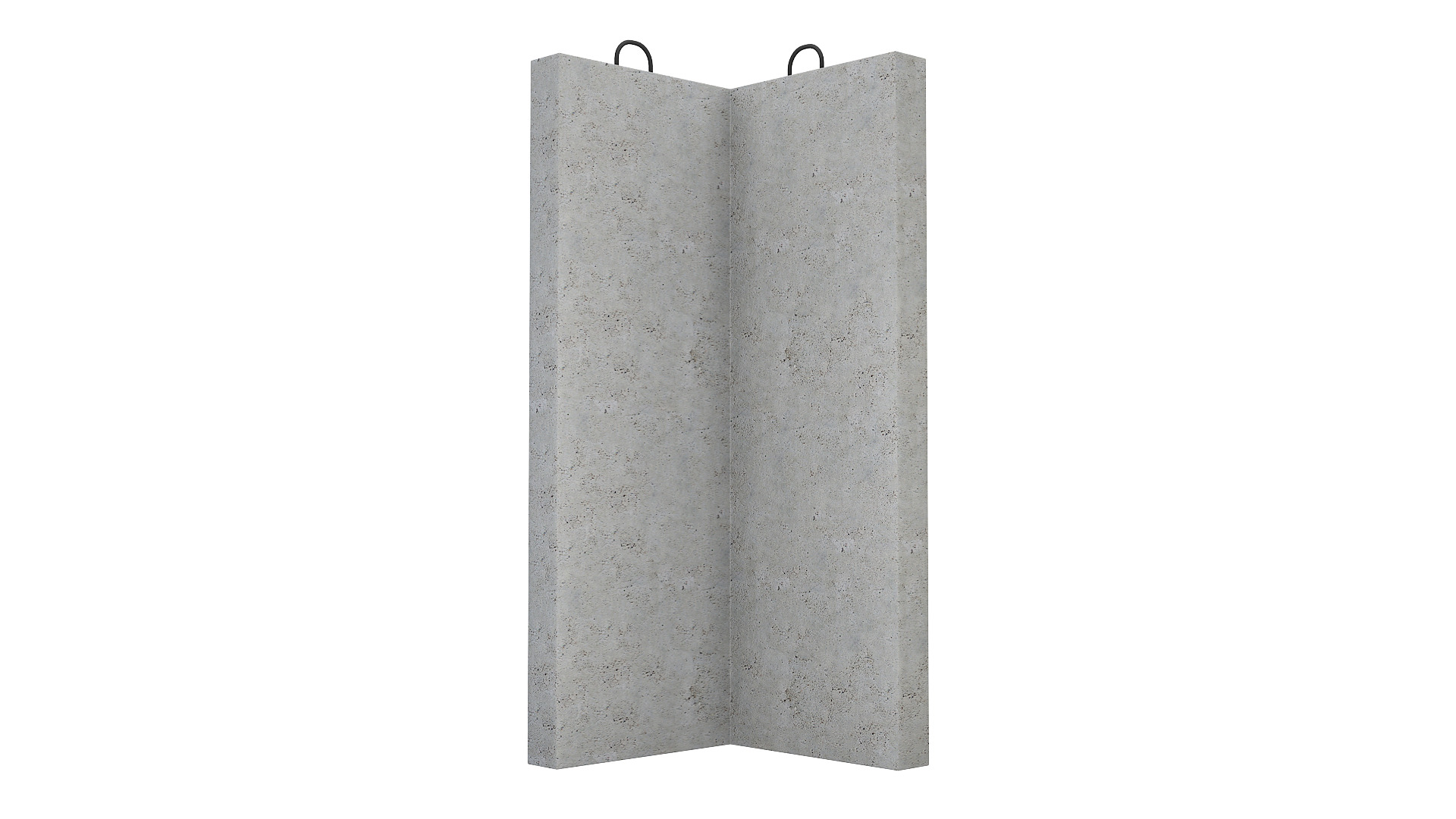 Concrete Corner Wall 3D model_5