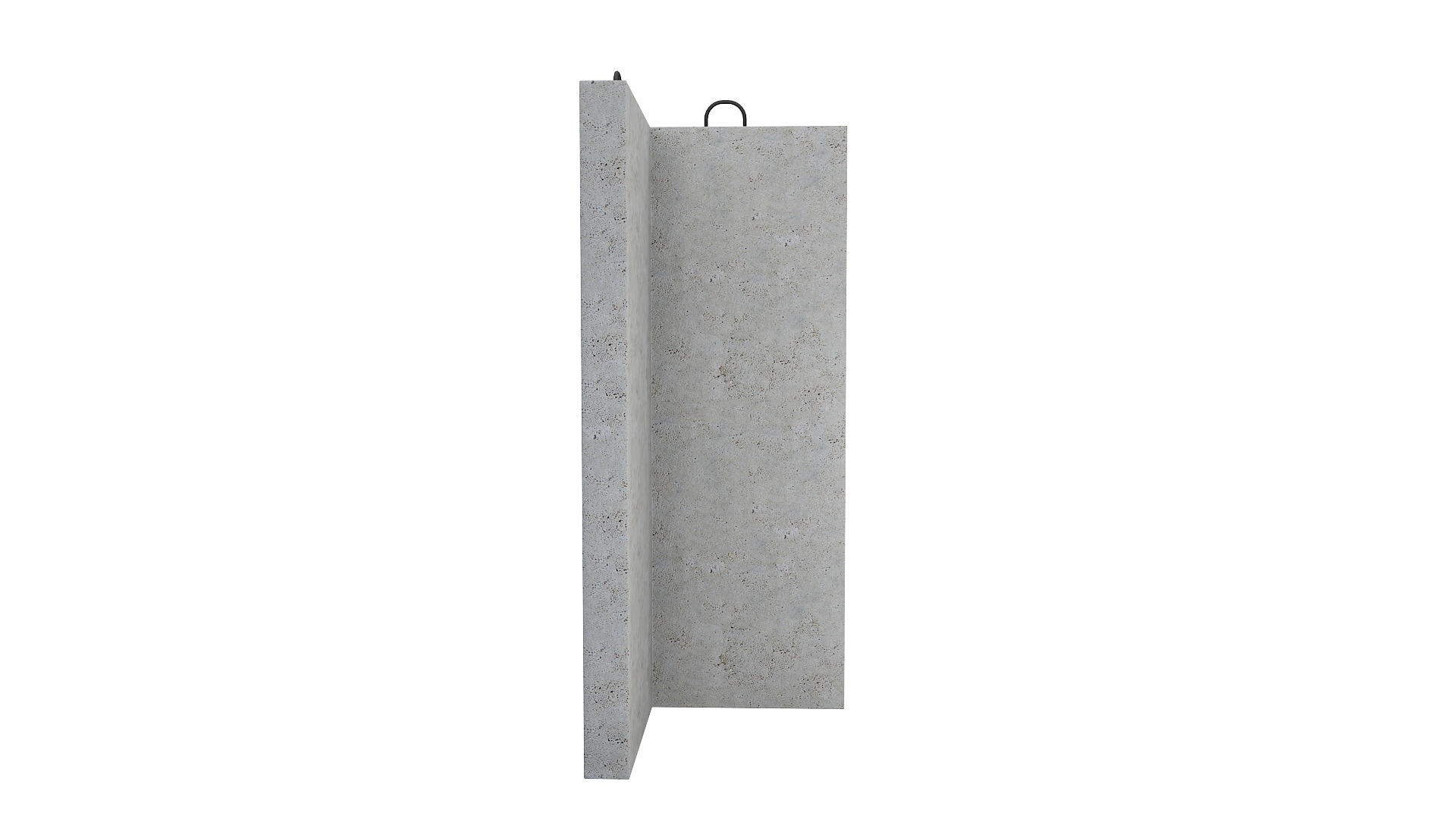 Concrete Corner Wall 3D model_1