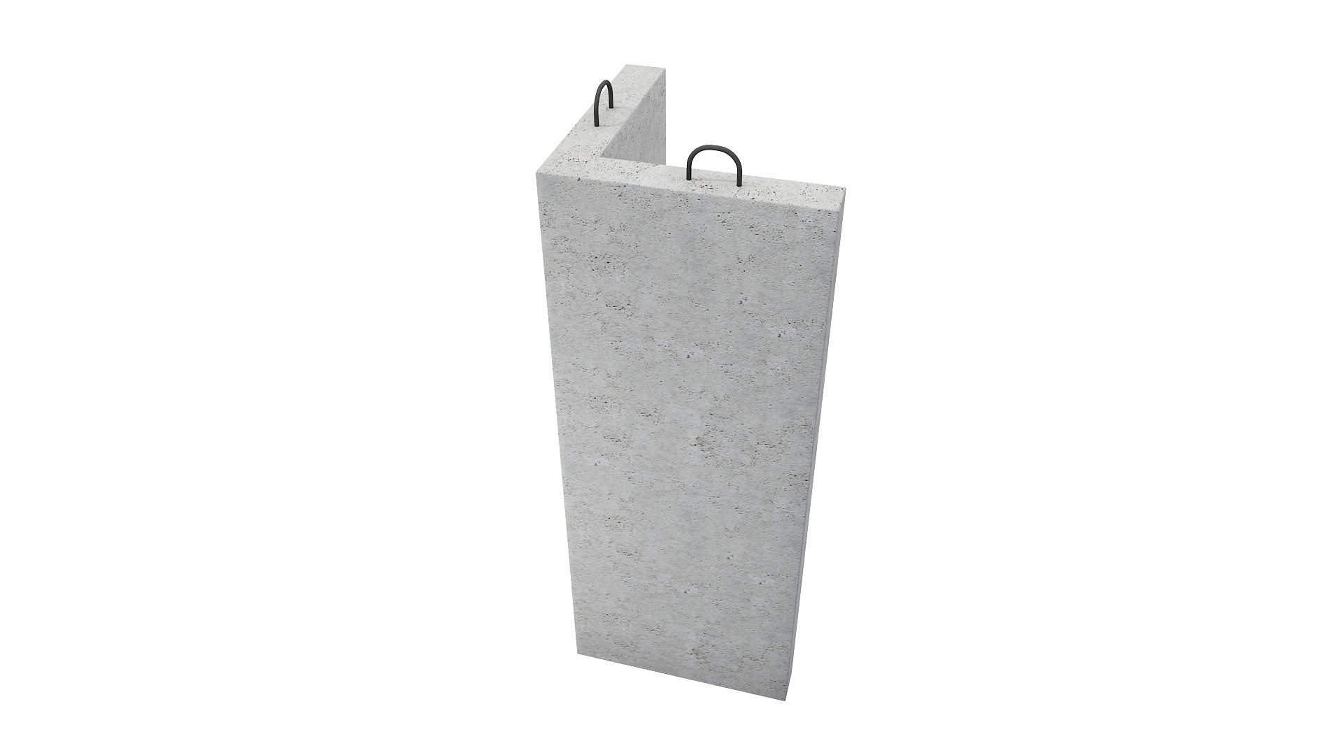 Concrete Corner Wall 3D model_2