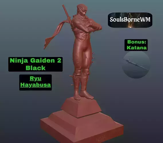 Ninja Gaiden 2 Black Ryu Hayabusa 3D print model
