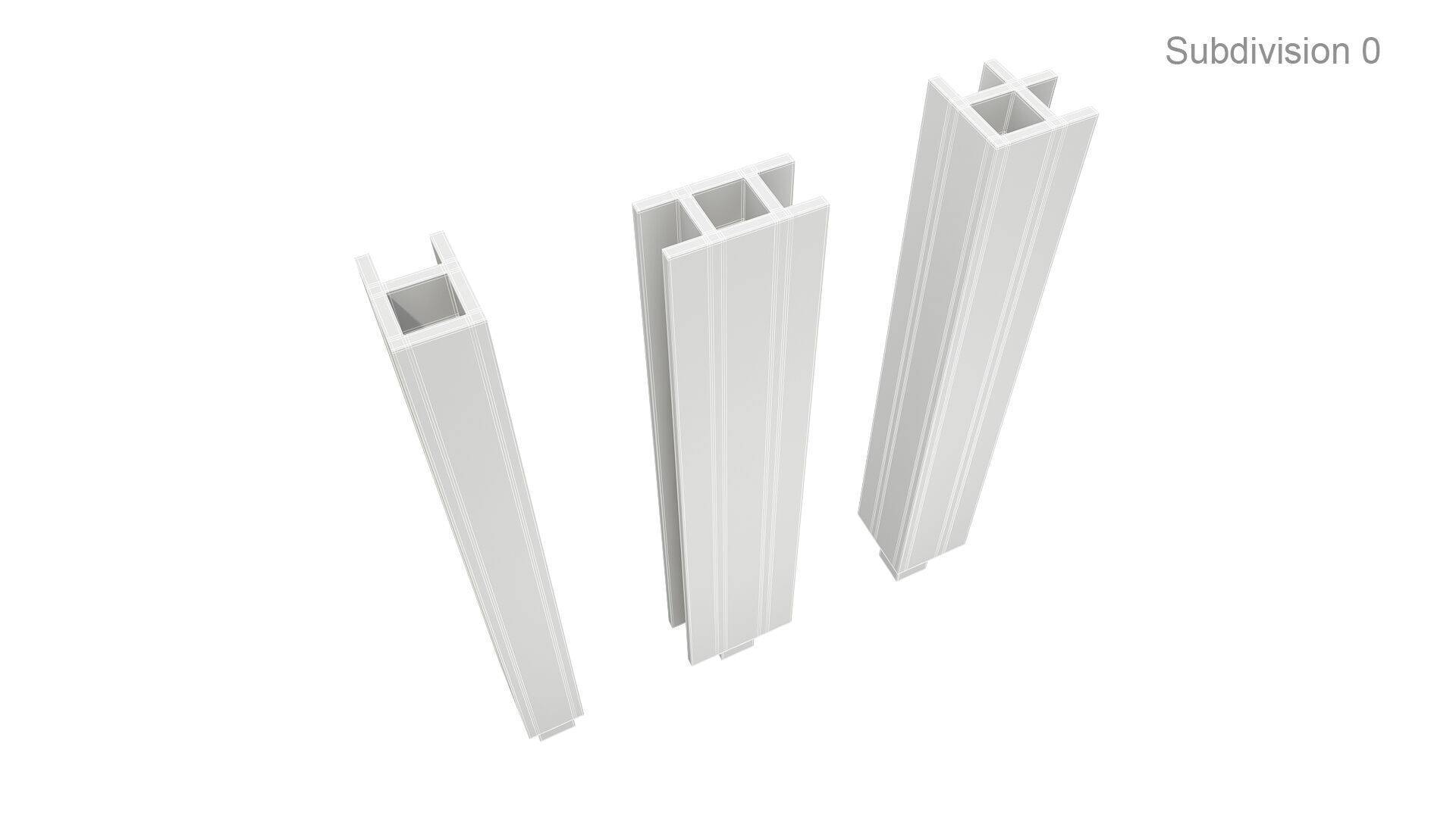 Concrete Connection Wall 3D model_6