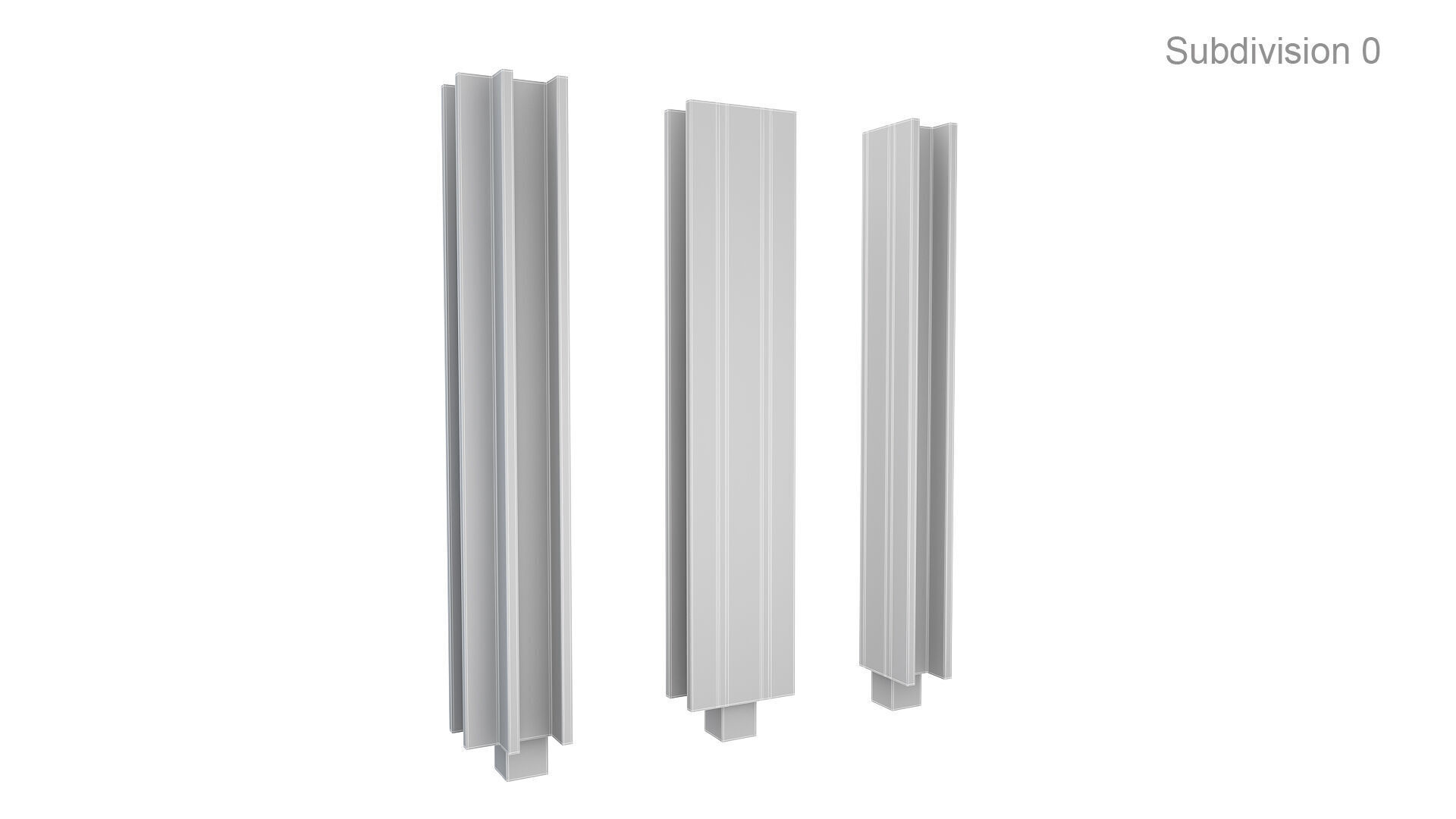 Concrete Connection Wall 3D model_7