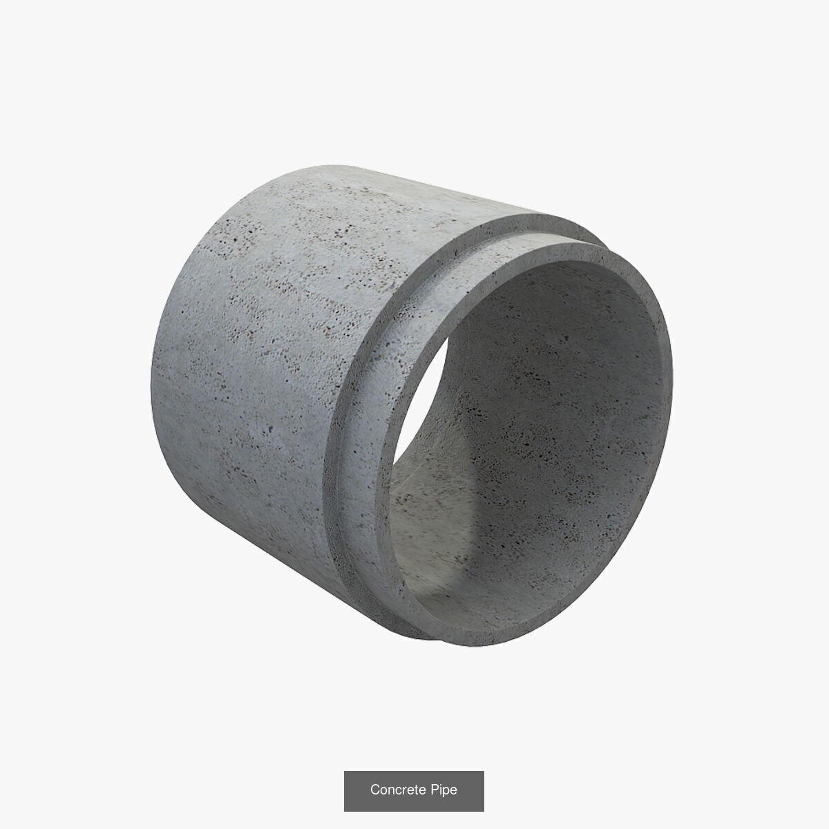 Concrete House Building Materials  3D Model Collection_6