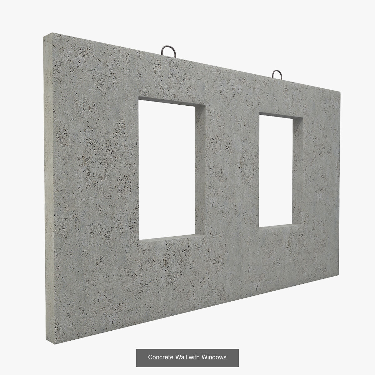 Concrete House Building Materials  3D Model Collection_7