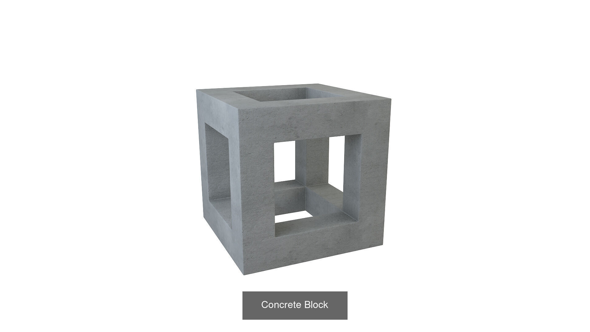 Concrete House Building Materials  3D Model Collection_3