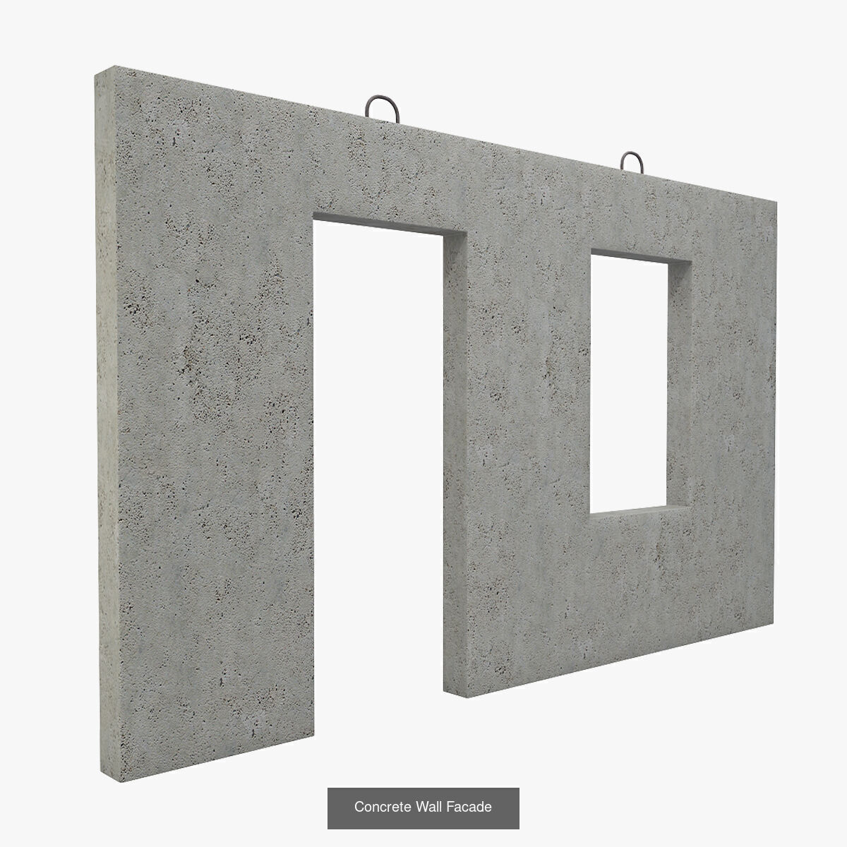 Concrete House Building Materials  3D Model Collection_8