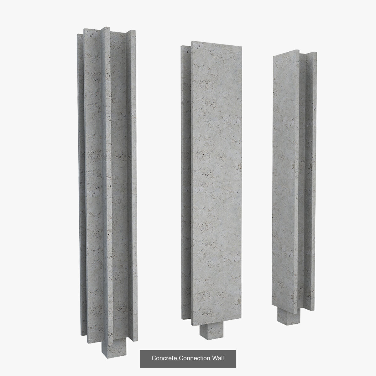 Concrete House Building Materials  3D Model Collection_13