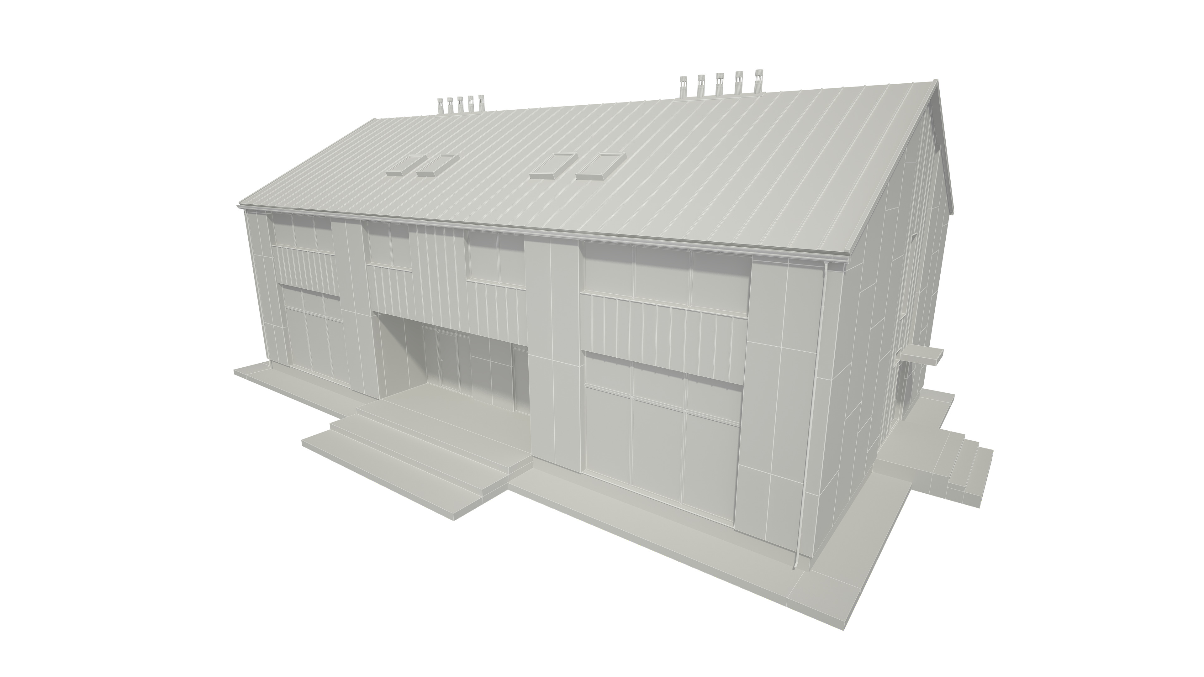 Modern House Building 3D model_11
