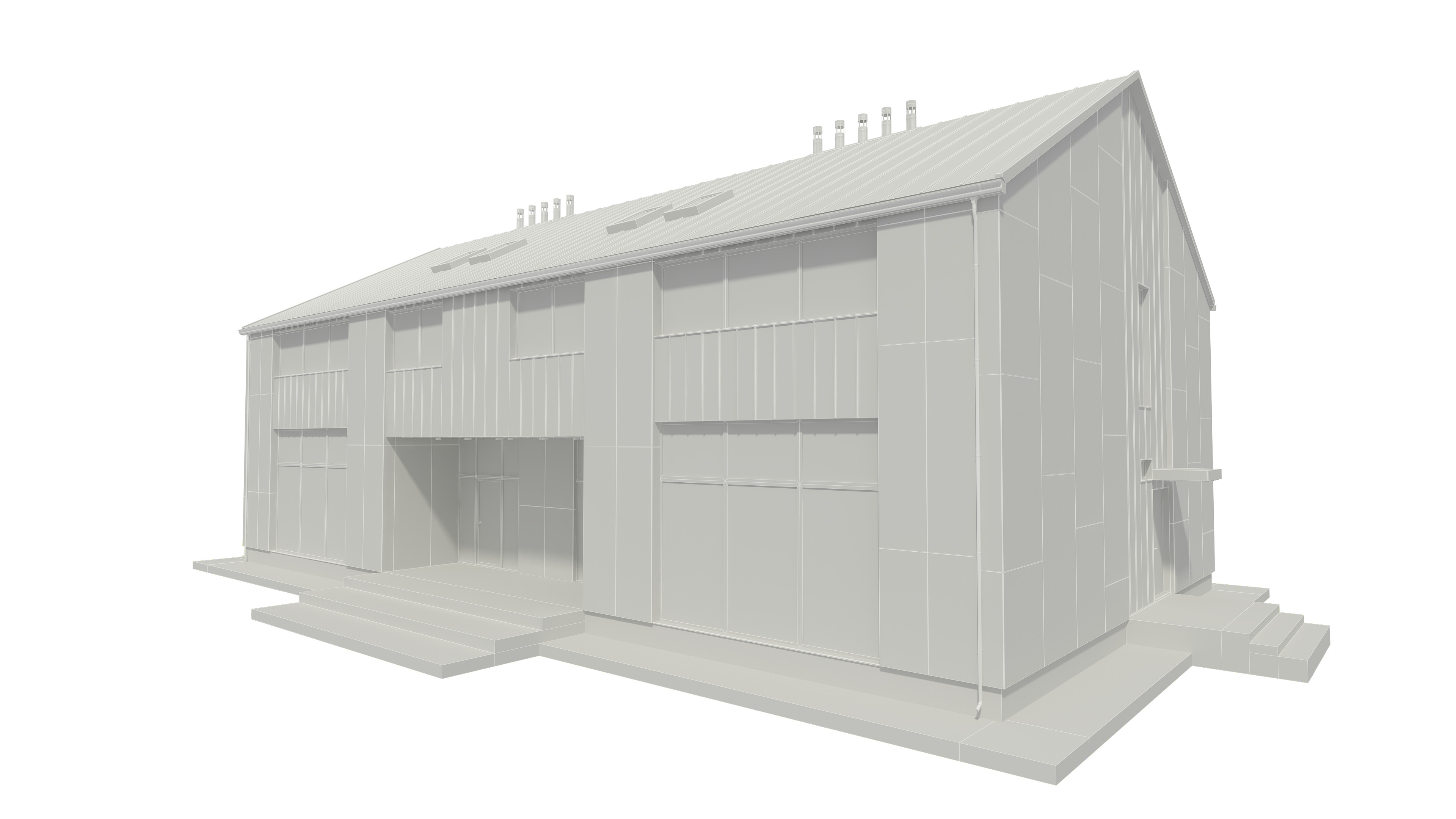 Modern House Building 3D model_10