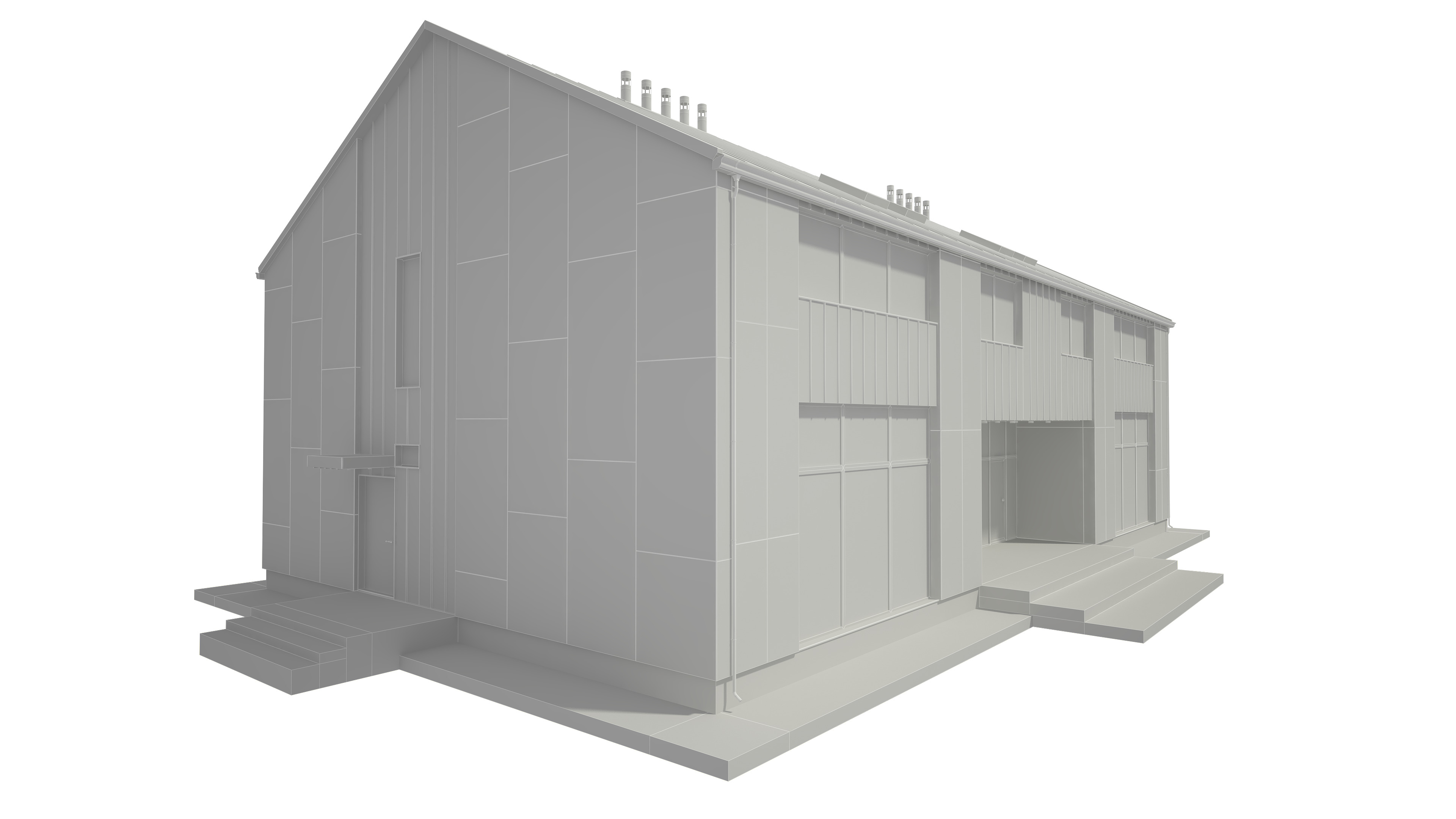 Modern House Building 3D model_12