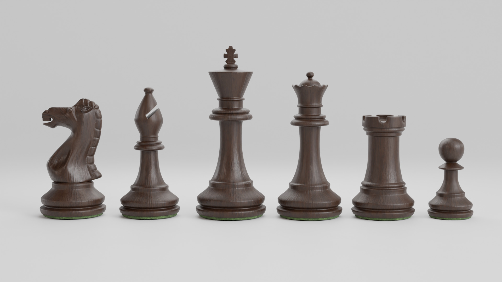 Chess Pieces 3D Model Low-poly 3D model_1