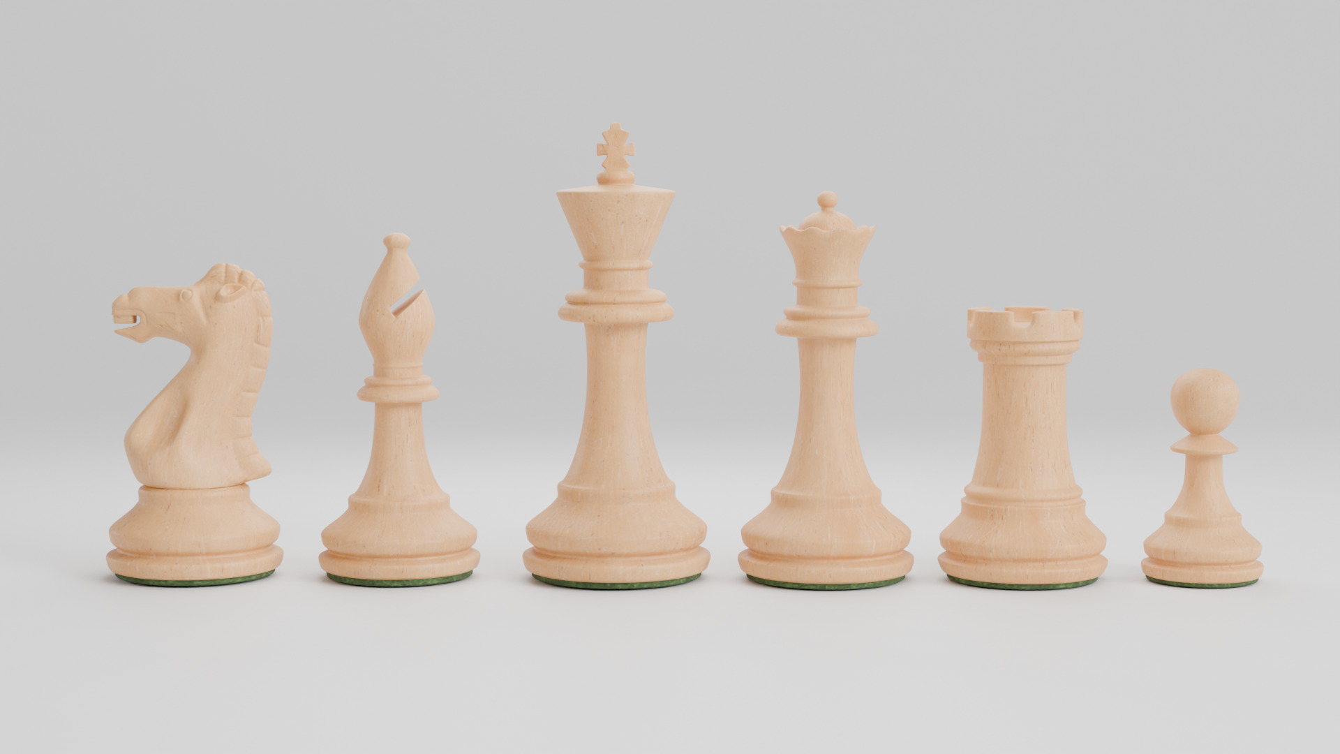 Chess Pieces 3D Model Low-poly 3D model_2