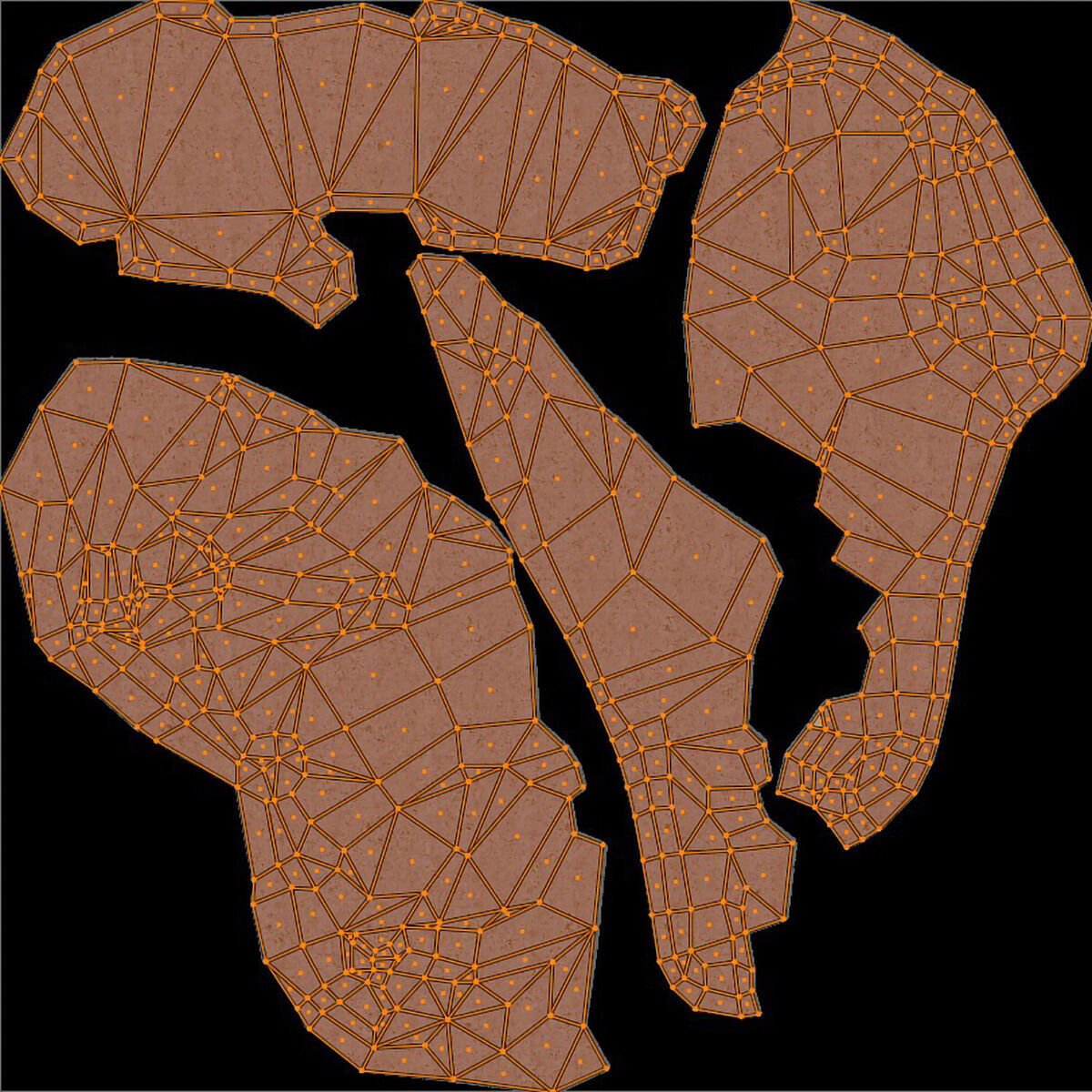 Poly Lion statue Low-poly 3D model_10