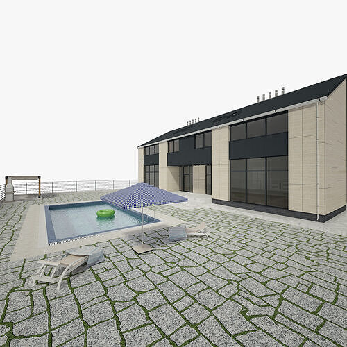 Villa House Building 3D model