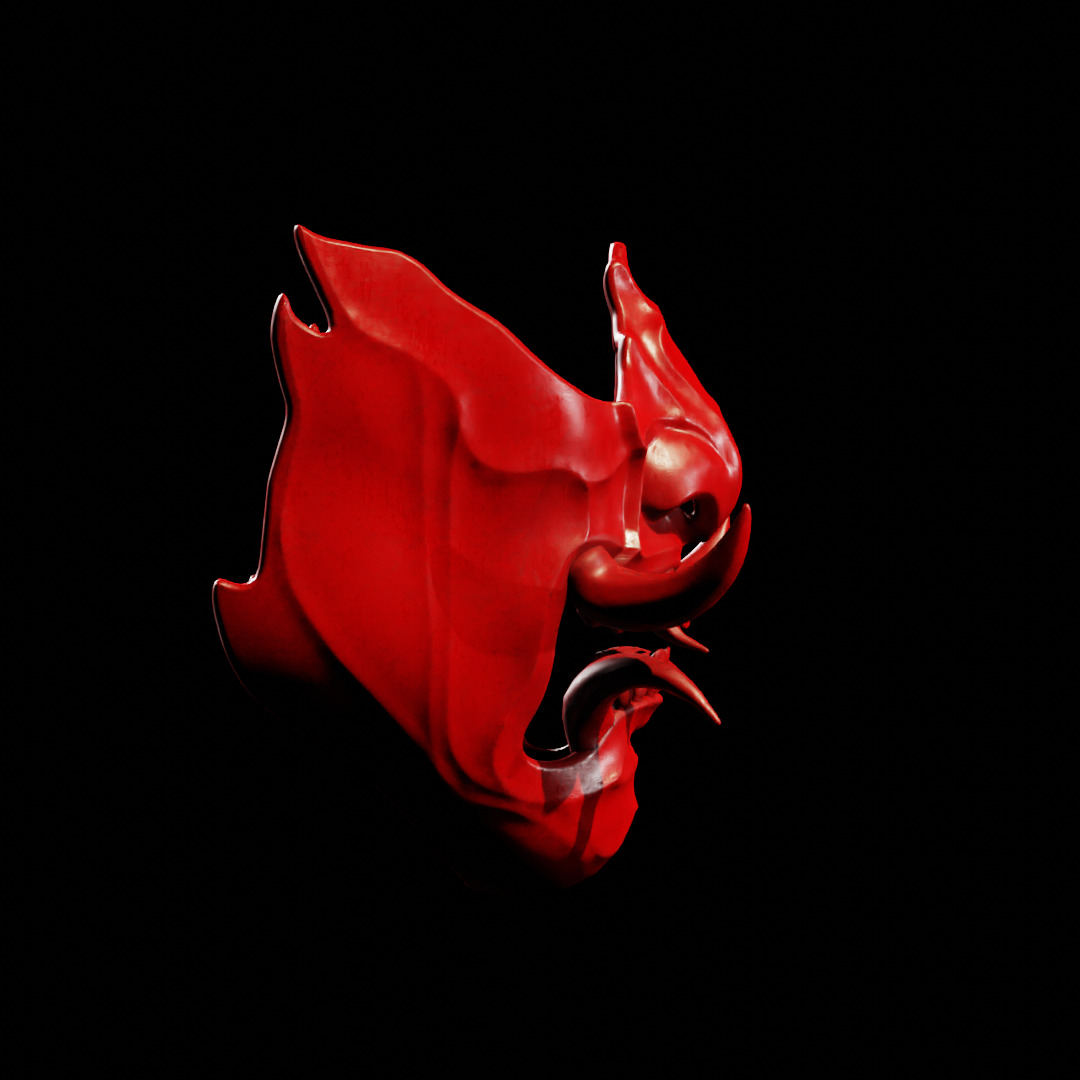 Yokai Oni Mempo Mask Printable 3D print model_8