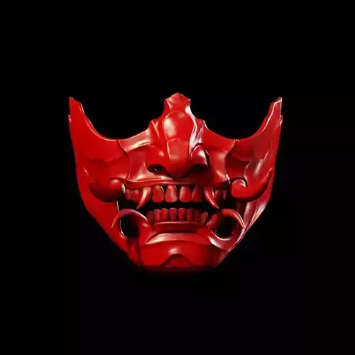 Yokai Oni Mempo Mask Printable 3D print model Yokai Oni Mempo Mask Printable 3D print model