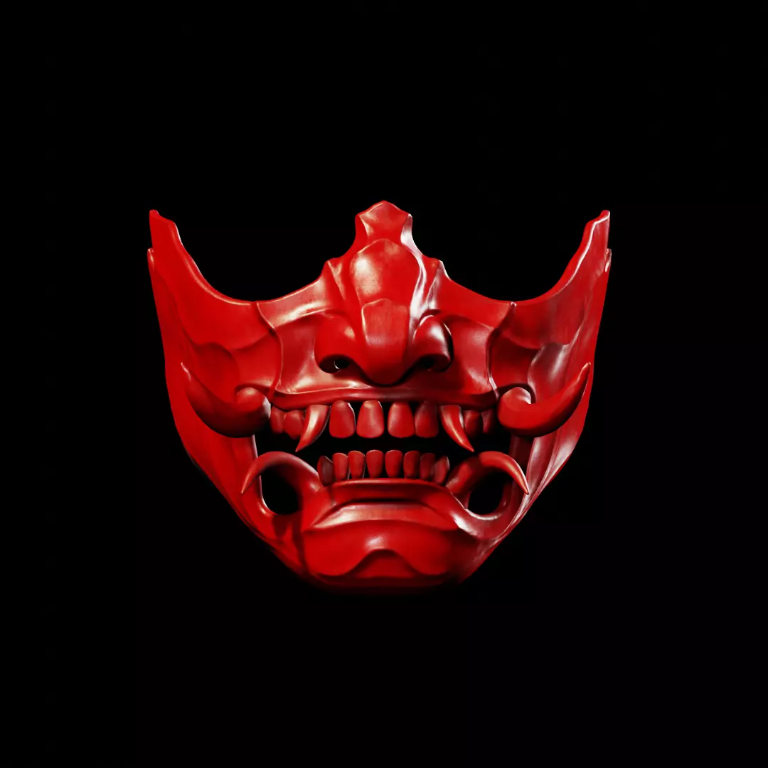 Yokai Oni Mempo Mask Printable 3D print model_0