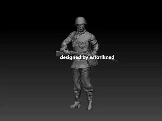 WW2 SOLDADO JAPONES CON RIFLE v3