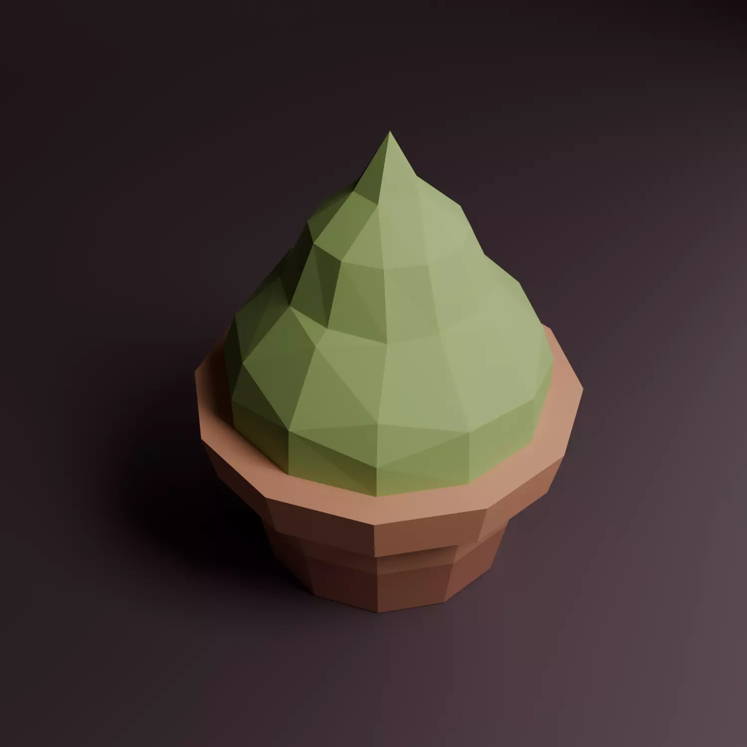 Cactus Low Poly Low-poly 3D model_0