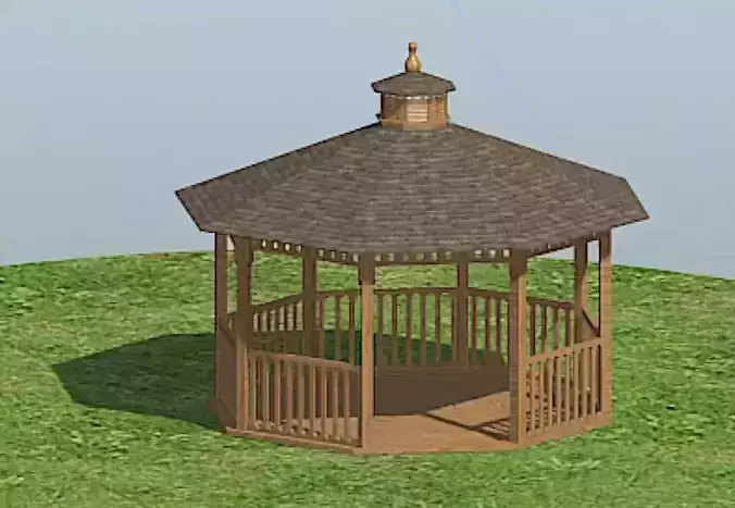 Gazebo - High Poly 3D Model